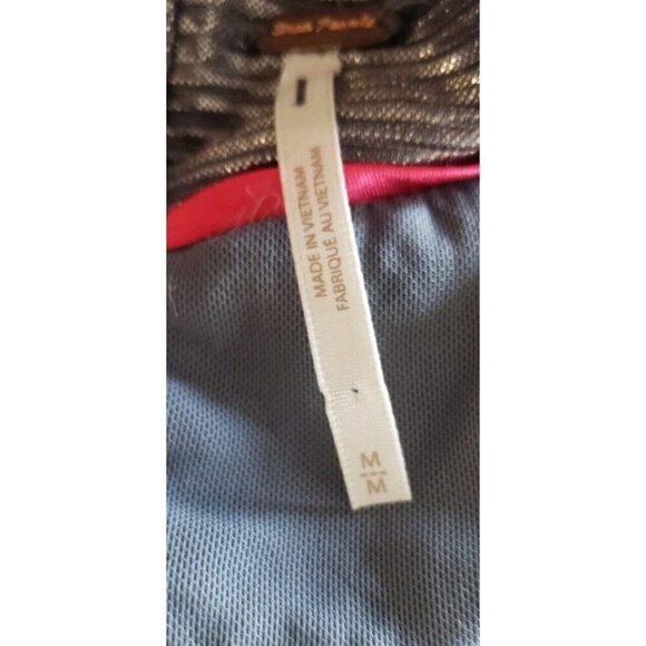 NEW FREE PEOPLE METALLIC OPEN BACK MILA MOCK NECK MAXI DRESS MEDIUM - Picture 13 of 13